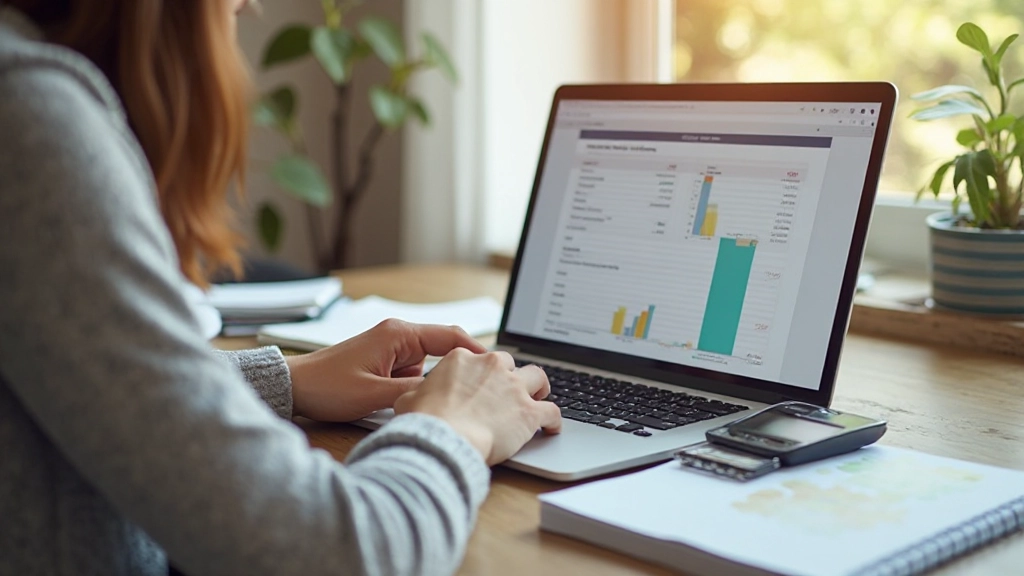Человек планирует бюджет за письменным столом с графиками и диаграммами, калькулятором и планировщиком